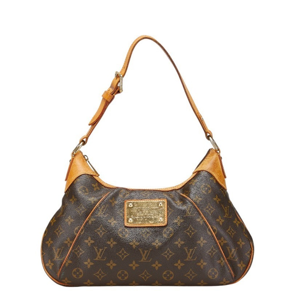 Louis Vuitton Shoulder Bag Monogram GM Brown Thames Leather - Picture 1 of 8